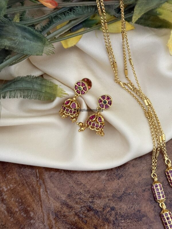 42cms kemp pendant set | Gold look