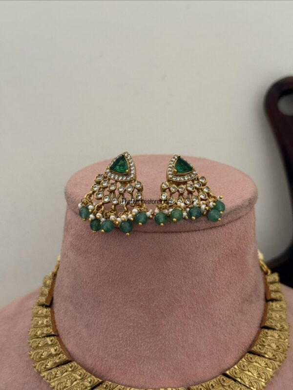 Attigai style Jadau necklace set