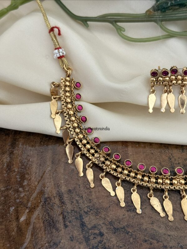 Elakkathali red stones necklace set | Kerala style