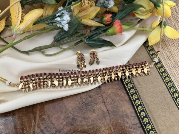 Elakkathali red stones choker set | Kerala style