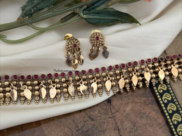 Elakkathali red stones choker set | Kerala style