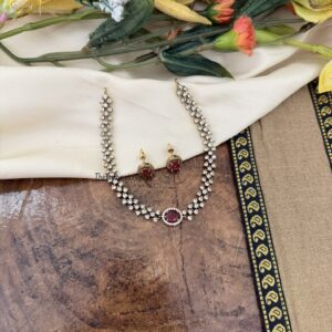 Just Ruby AD necklace set | Simple