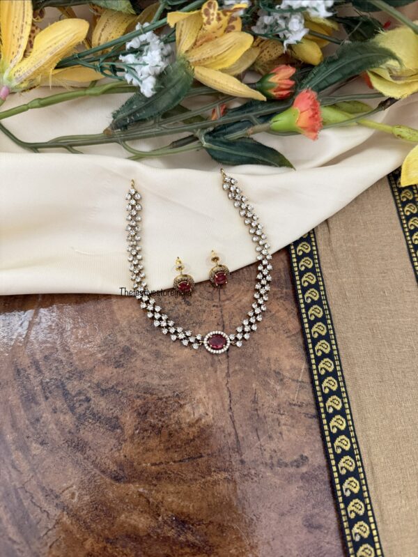 Just Ruby AD necklace set | Simple