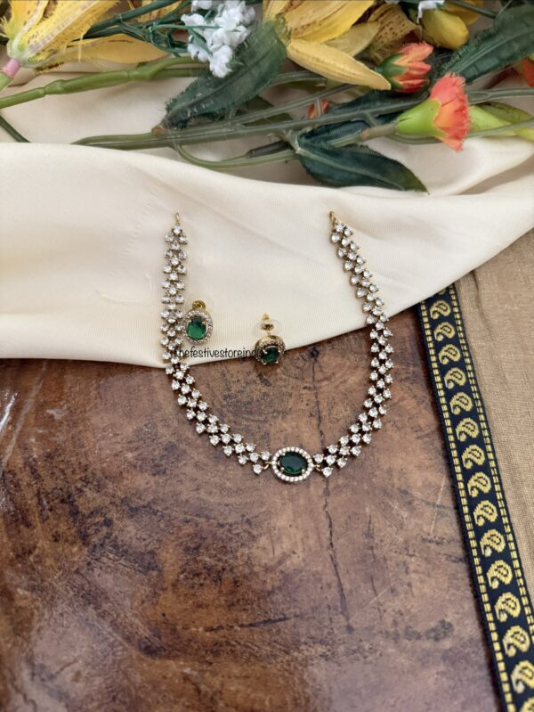 Just Emerald AD necklace set | Simple