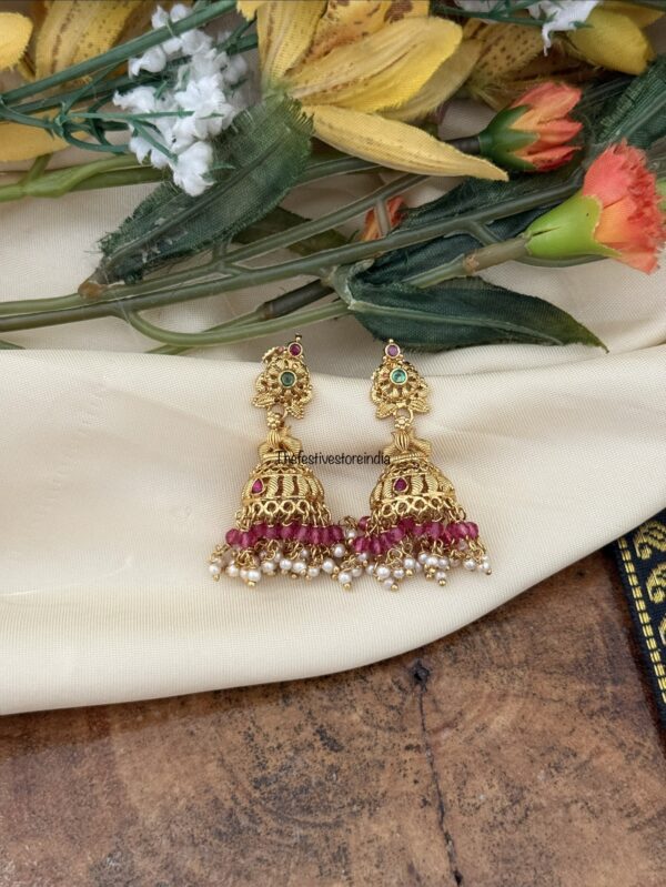 Gold look simple jhumkas