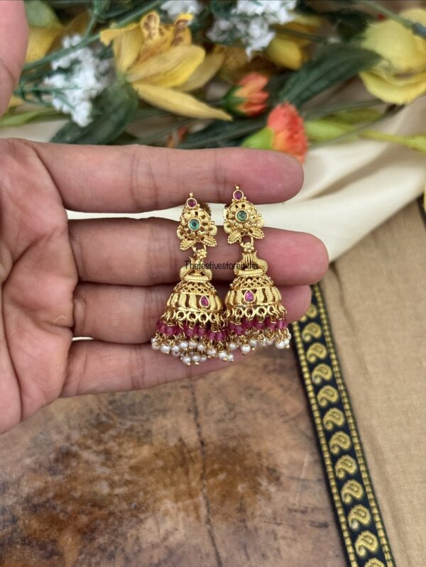 Gold look simple jhumkas