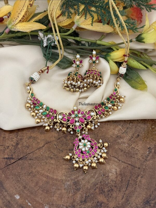 Jadau classic bridal necklace set | Non idol
