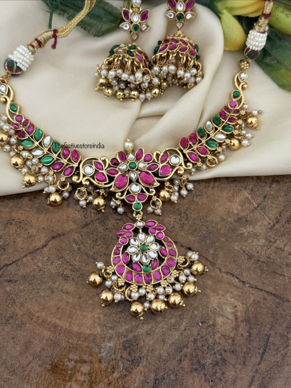 Jadau classic bridal necklace set | Non idol