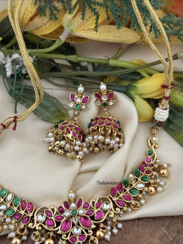 Jadau classic bridal necklace set | Non idol