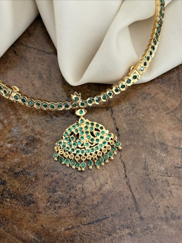 Gold look micro gold Green stone attigai | Impon | Gatti