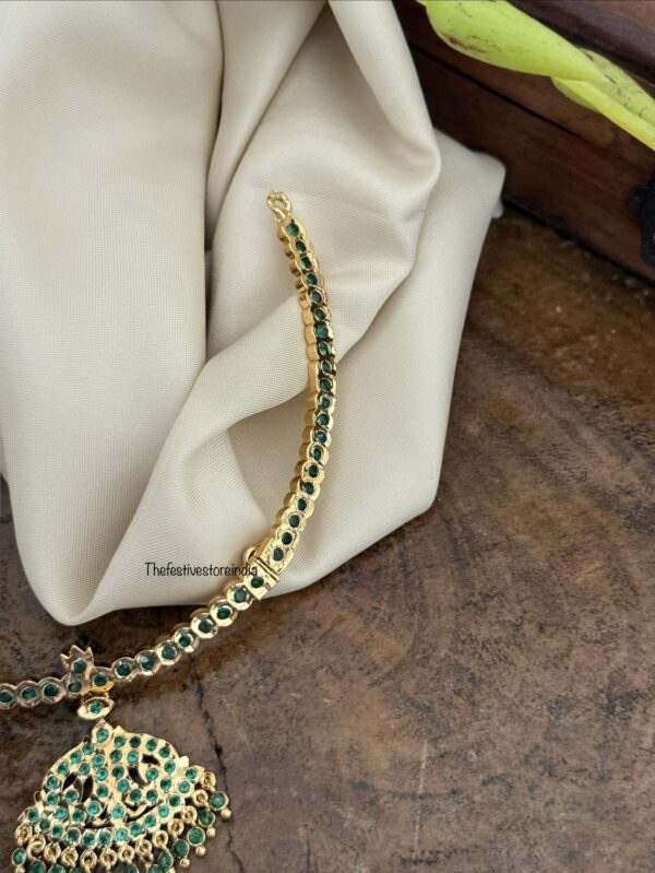 Gold look micro gold Green stone attigai | Impon | Gatti